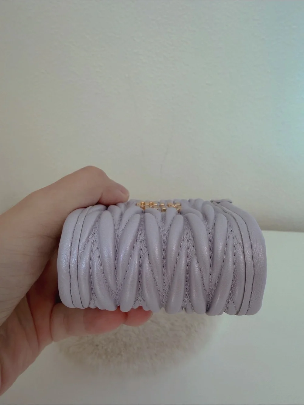Pearl Lavender Mini Bag Charm